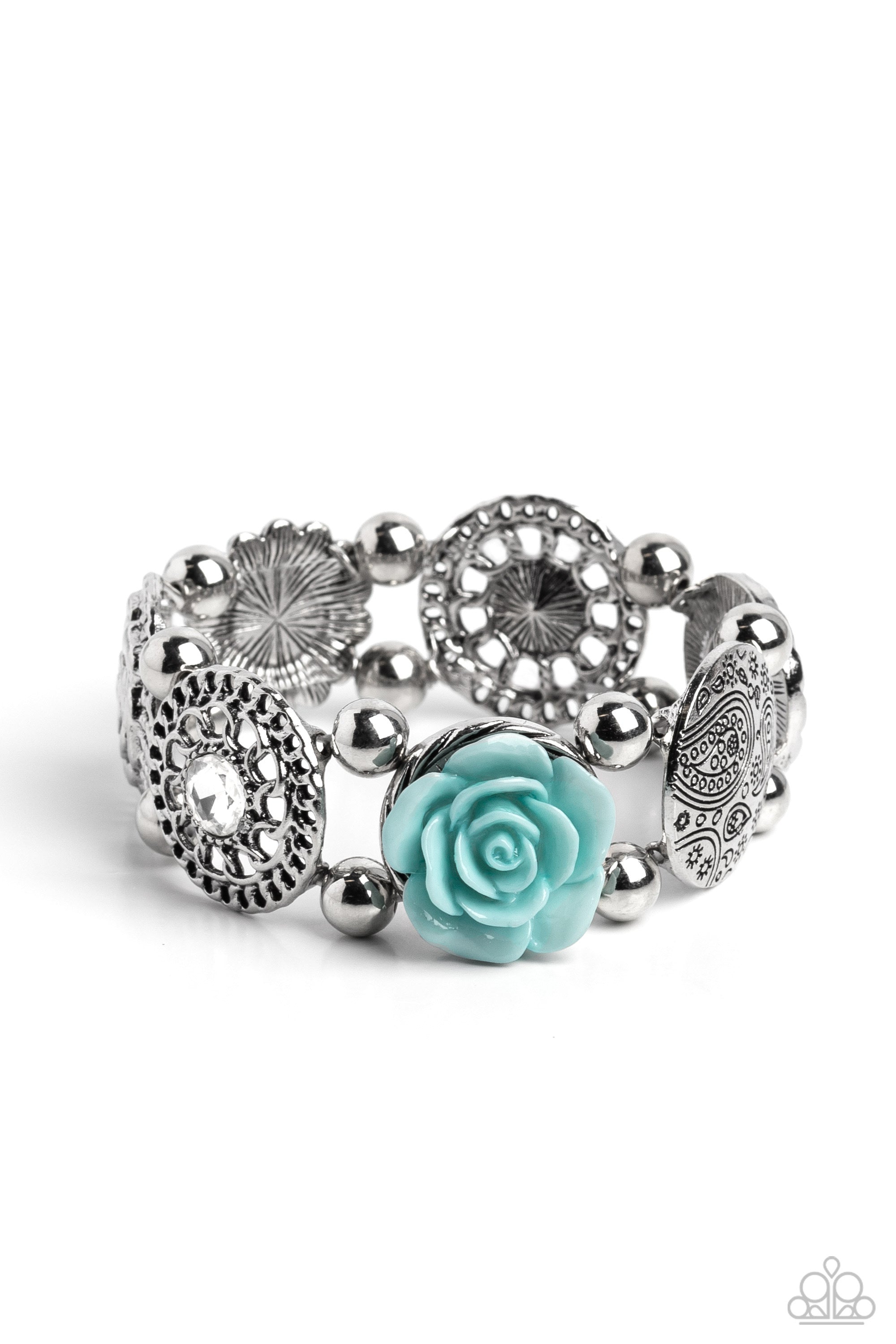 Paparazzi Optimistic Oasis - Blue Bracelet – Miranda's Classy Gemz