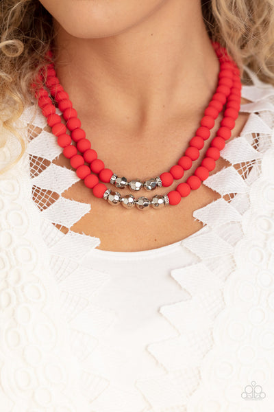 Paparazzi Summer Splash - Red Necklace