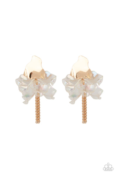 Paparazzi Harmonically Holographic - Gold Earrings