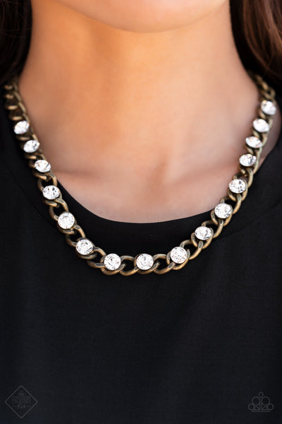 Paparazzi Major Moxie - May Fashion Fix Brass Necklace