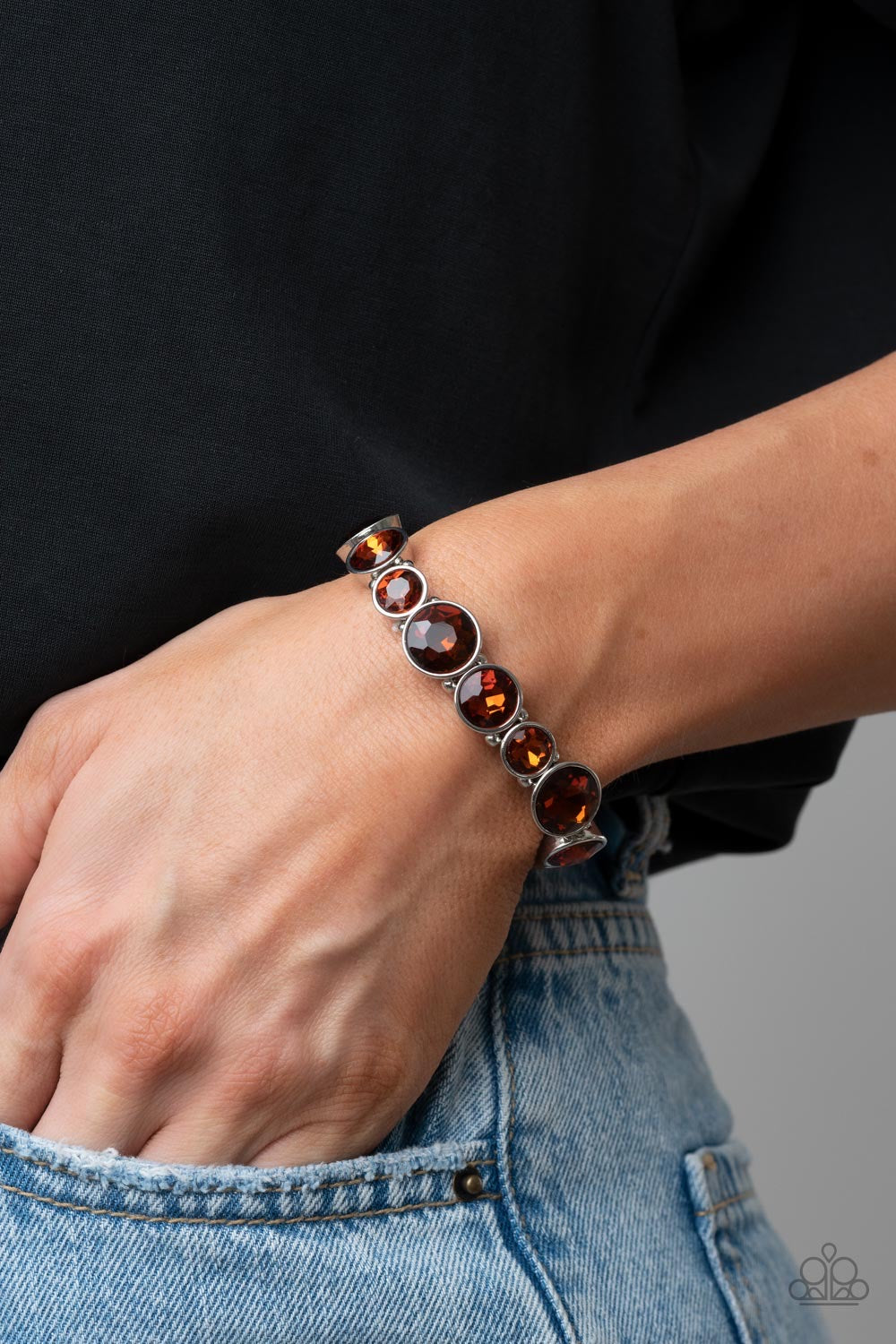 Paparazzi Twinkling Tease - Brown Bracelet