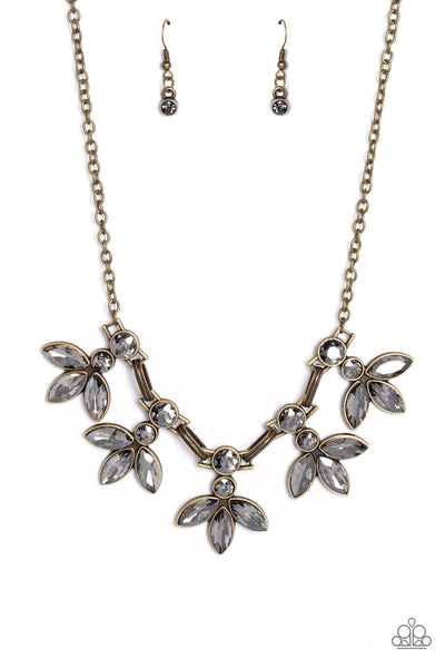 Paparazzi Dauntlessly Debonair - Brass Necklace