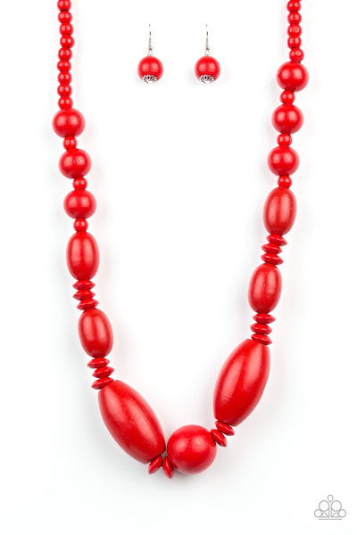 Paparazzi Summer Breezin - Red Necklace