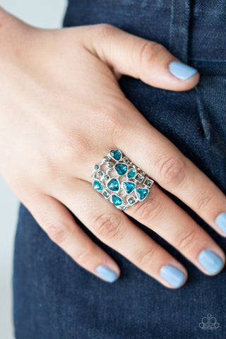 Paparazzi Glitter Flirt - Blue Ring