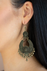 Paparazzi Sunny Chimes - Brass Earrings