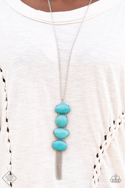 Paparazzi Hidden Lagoon - Blue Fashion Fix Necklace