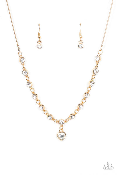 Paparazzi True Love Trinket - Gold Necklace