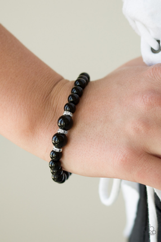 Paparazzi Radiantly Royal - Black Bracelet