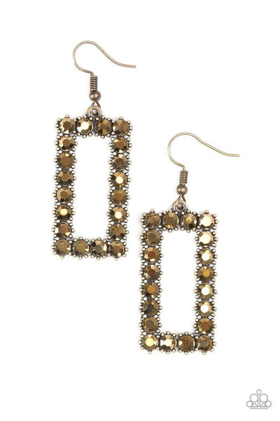 Paparazzi Mirror Mirror Brass Earring