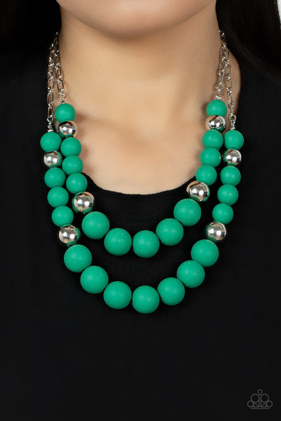 Paparazzi Vivid Vanity - Green Necklace