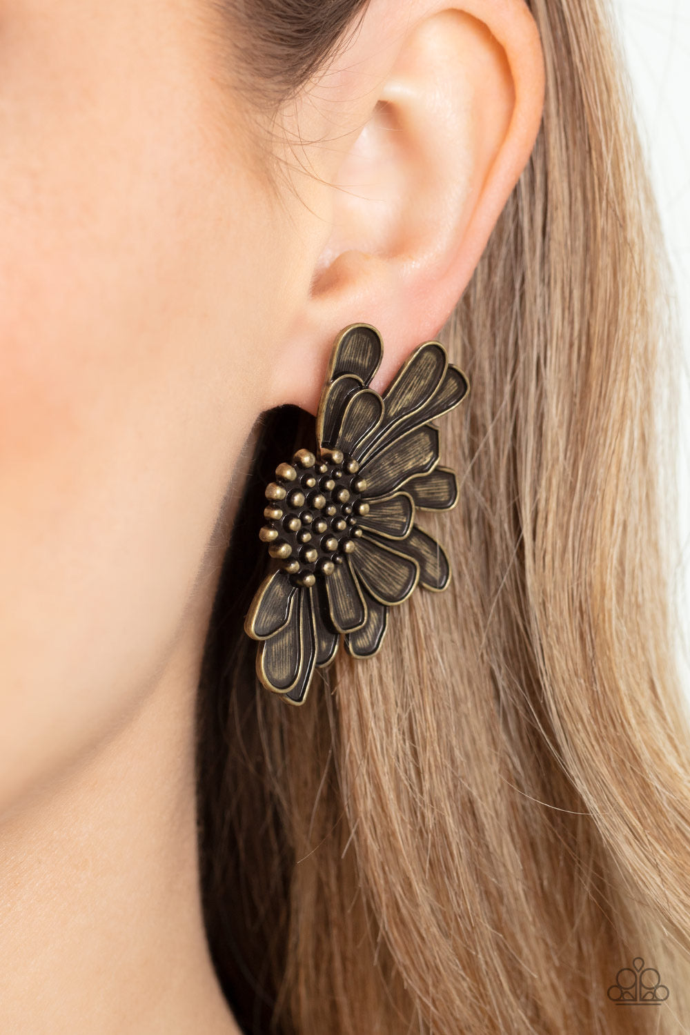 Paparazzi Farmstead Meadow - Brass Earrings