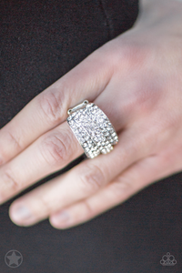 Paparazzi The Millionaires Club White Blockbuster Ring