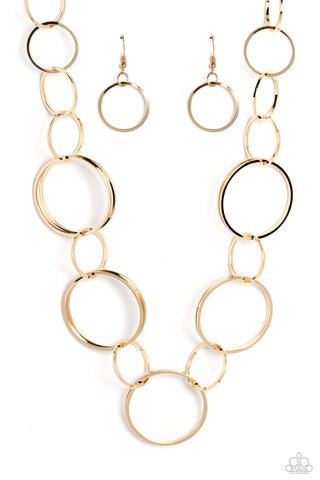 Paparazzi Shimmering Symphony - Gold Necklace