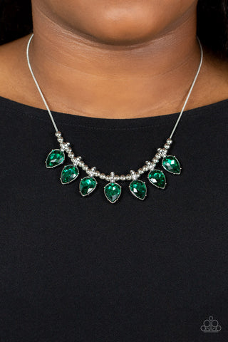 Paparazzi Crown Jewel Couture - Green Necklace