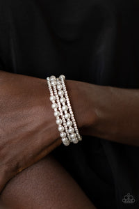 Paparazzi Starry Strut - White Bracelet