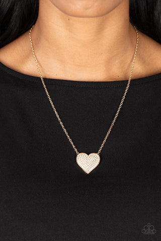 Paparazzi Spellbinding Sweetheart - Gold Heart Necklace