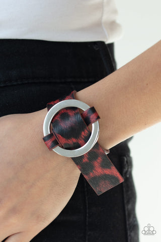 Paparazzi Jungle Cat Couture - Red Bracelet