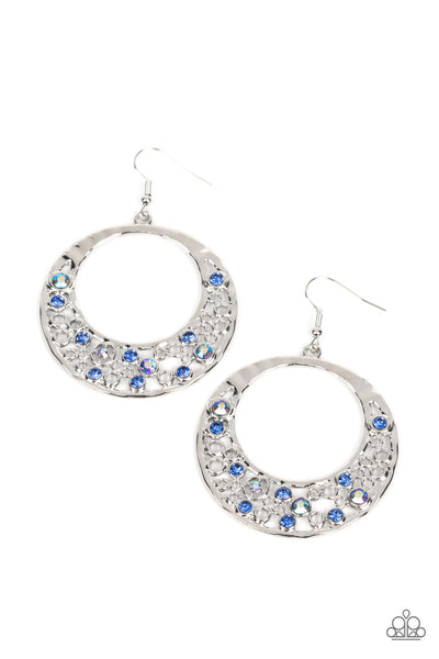 Paparazzi Enchanted Effervescence - Blue Iridescent Earrings