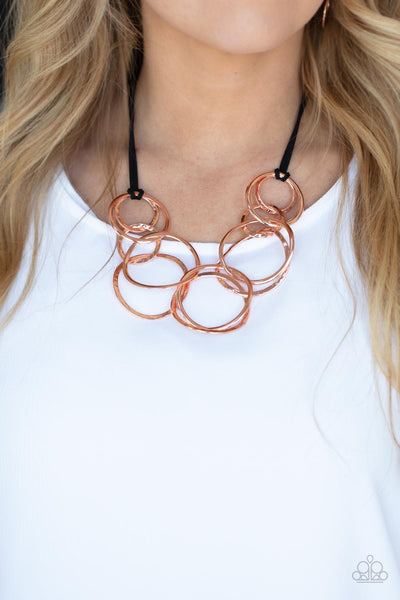 Paparazzi Spiraling Out of COUTURE - Copper Necklace