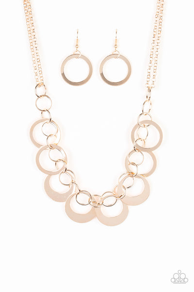 Paparazzi In Full Orbit - Rose Gold Necklace