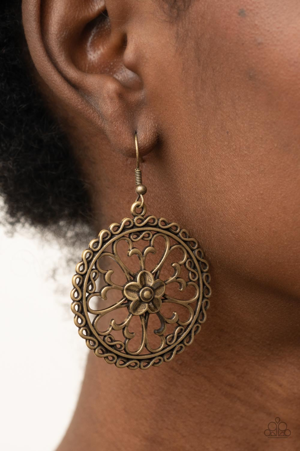 Paparazzi Floral Fortunes - Brass Earrings