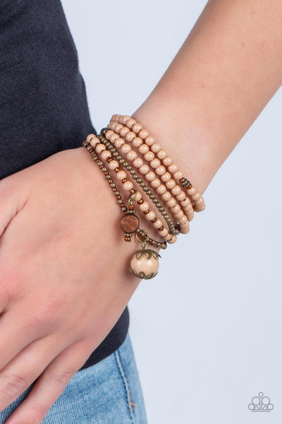 Paparazzi Epic Escapade - Brown Bracelet