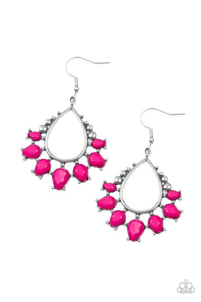 Paparazzi Flamboyant Ferocity Pink Earrings