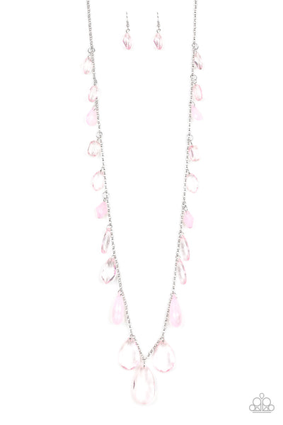 Paparazzi GLOW And Steady Wins The Race - Pink Necklace
