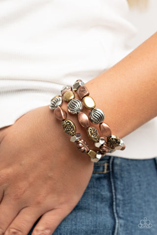 Paparazzi Charmingly Cottagecore - Multi Coil Bracelet