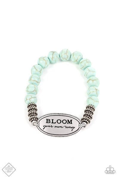 Paparazzi Bedouin Bloom - Blue Bracelet