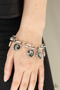 Paparazzi Candy Heart Charmer Silver Bracelet