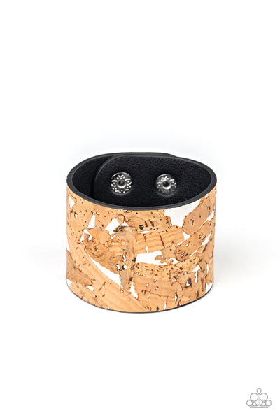 Paparazzi Cork Congo - White Bracelet