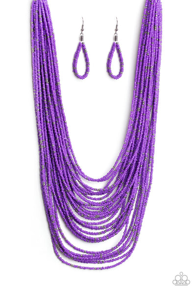 Paparazzi Rio Rainforest - Purple Seed Bead Necklace