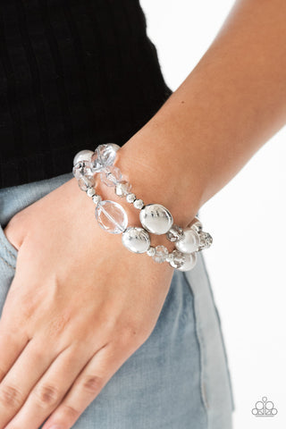 Paparazzi Downtown Dazzle - Silver Bracelet