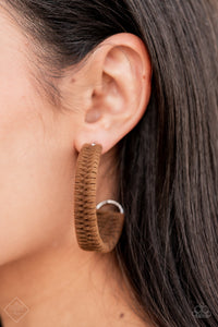 Paparazzi Rural Guru Brown Earrings November Fashion Fix