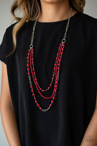 Paparazzi New York City Chic - Red Necklace