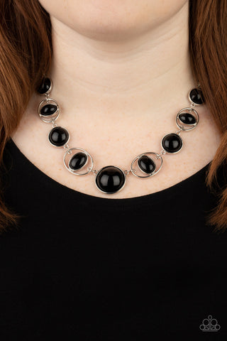 Paparazzi Eye of the BEAD-holder - Black Necklace