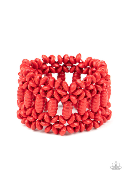 Paparazzi Fiji Flavor - Red Bracelet