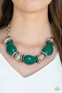 Paparazzi Vivid Vibes - Green Necklace