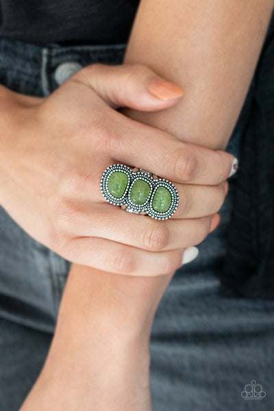Paparazzi Radiant Rubble - Green Ring