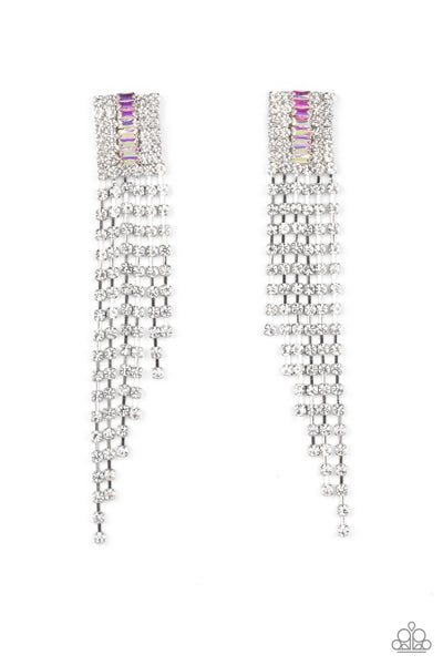 Paparazzi A-Lister Affirmations - Life of the Party Multi Iridescent Earrings