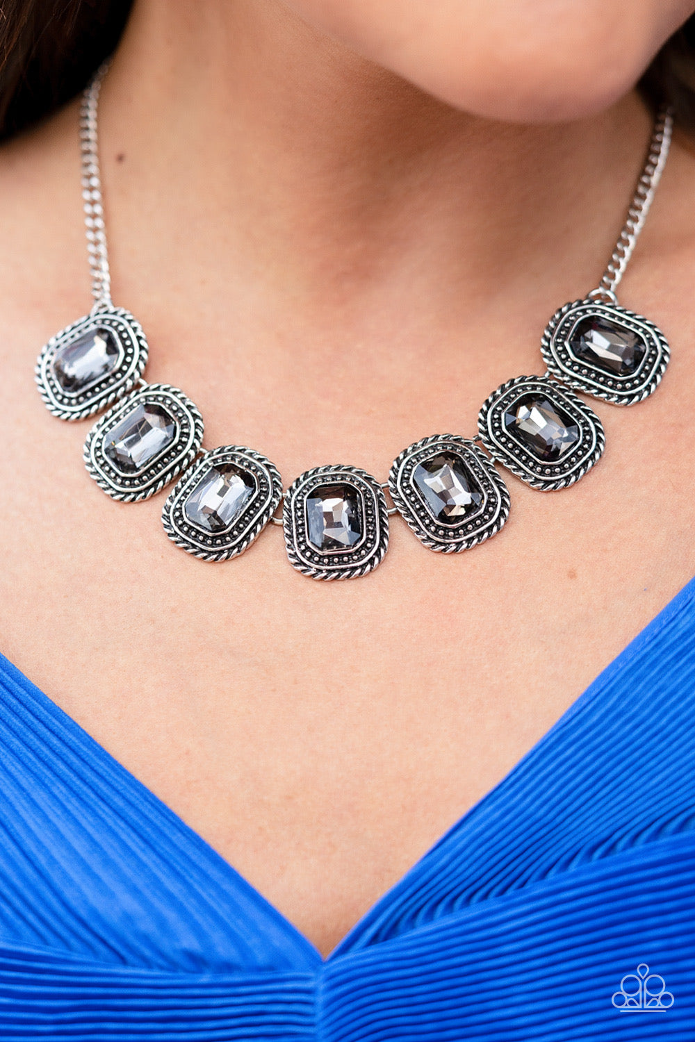 Paparazzi Iced Iron - Silver Necklace