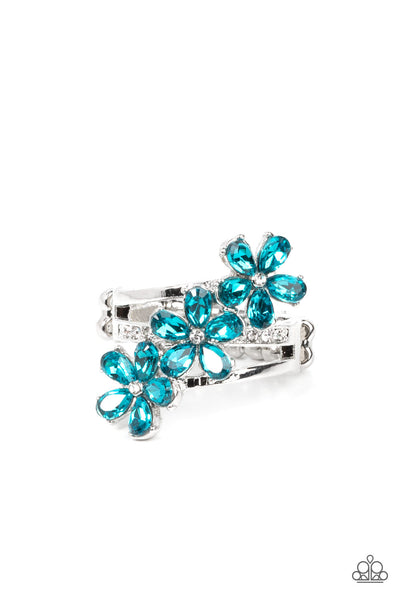 Paparazzi Posh Petals - Blue Ring