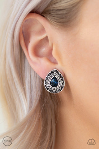 Paparazzi High-Class Celebrity - Blue Clip on Earrings