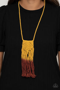 Paparazzi Look At MACRAME Now Yellow Necklace