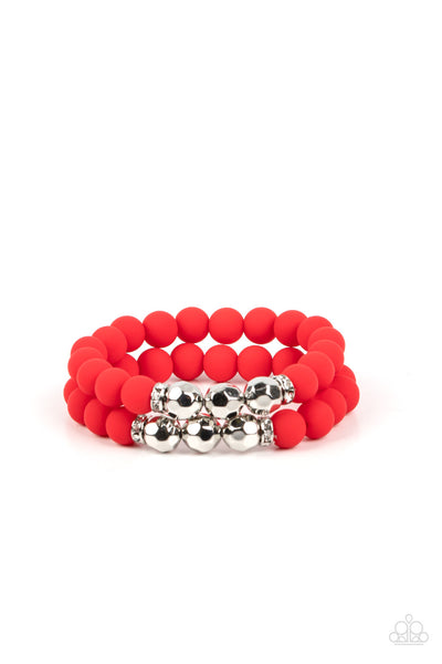Paparazzi Dip and Dive - Red Bracelet