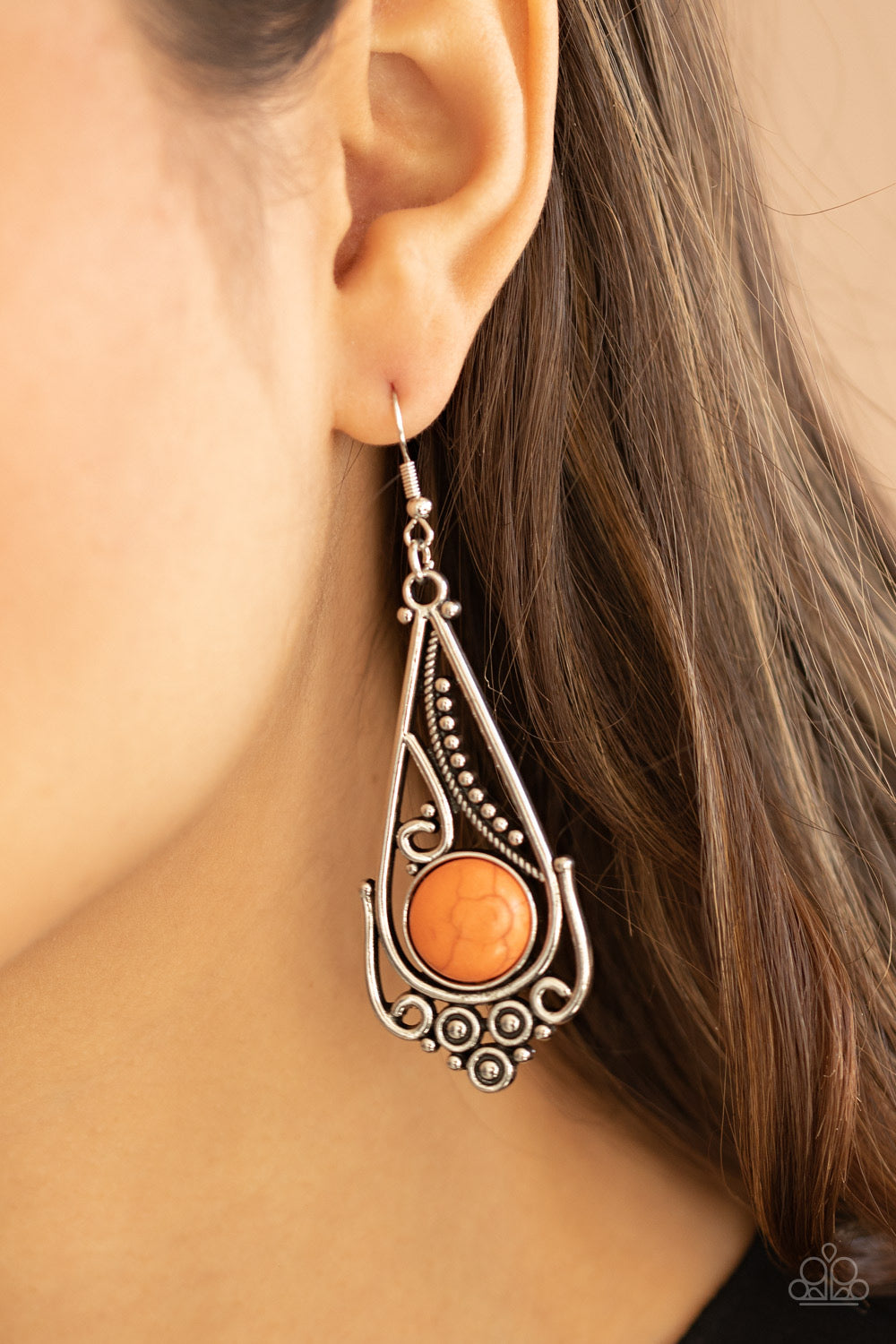 Paparazzi Canyon Climate - Orange Earrings