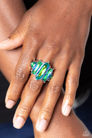 Paparazzi Iridescently Interstellar - Green UV Iridescent Ring