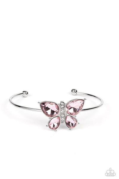 Butterfly Beatitude - Pink Butterfly Cuff Bracelet