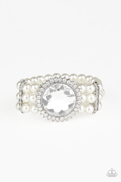 Paparazzi Speechless Sparkle - Bracelet White